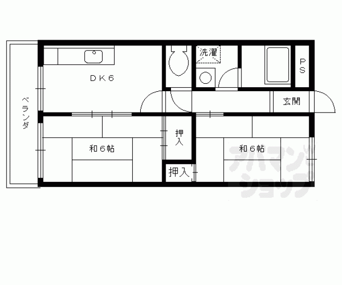 【ハイツ長岡京】間取