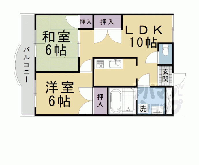【サンバースト山崎】間取