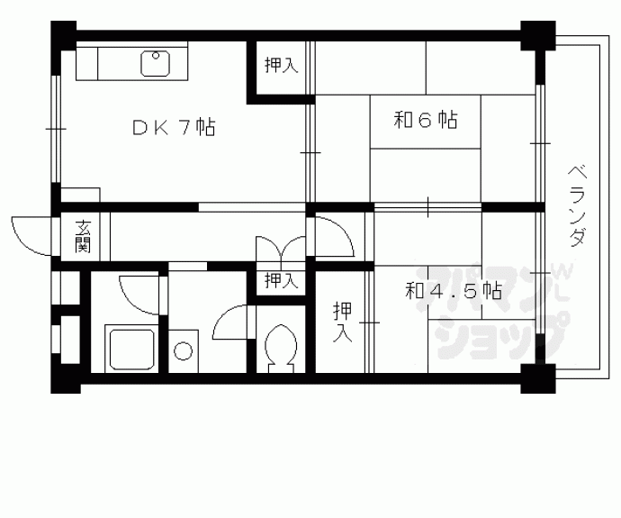 【坪内マンション】間取