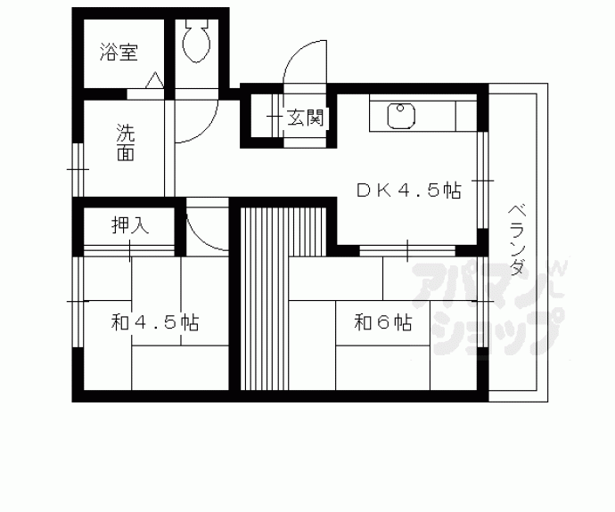 【長岡京シティハイツ】間取