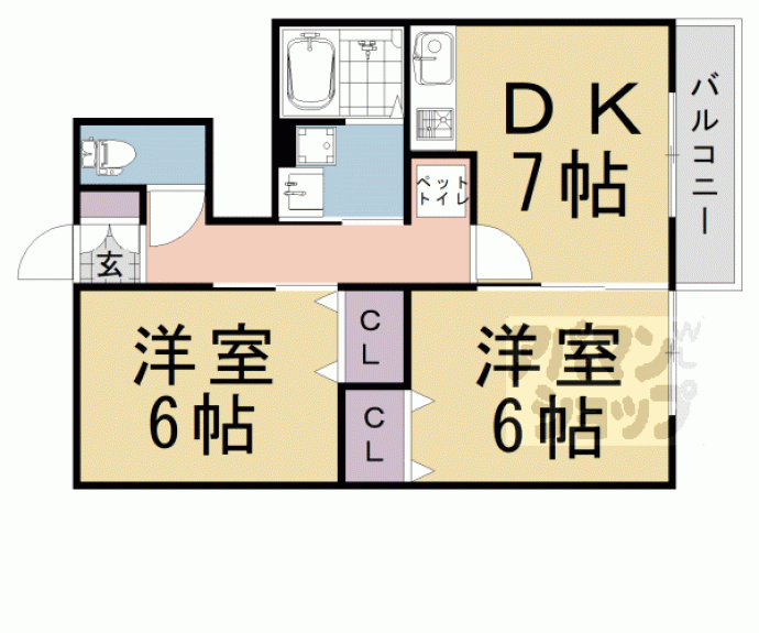 【クラールハイムB棟】間取