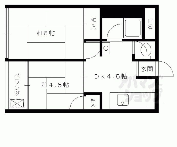 【ＢＮコート洛西】間取