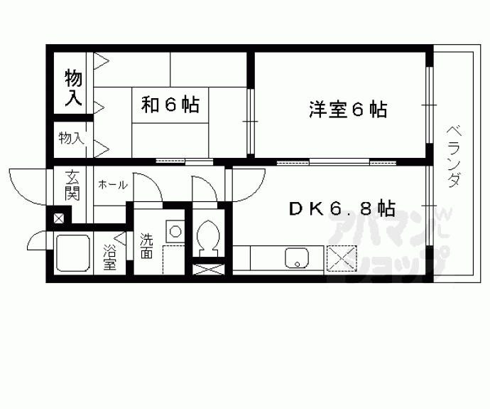 【オーク鶏冠井】間取