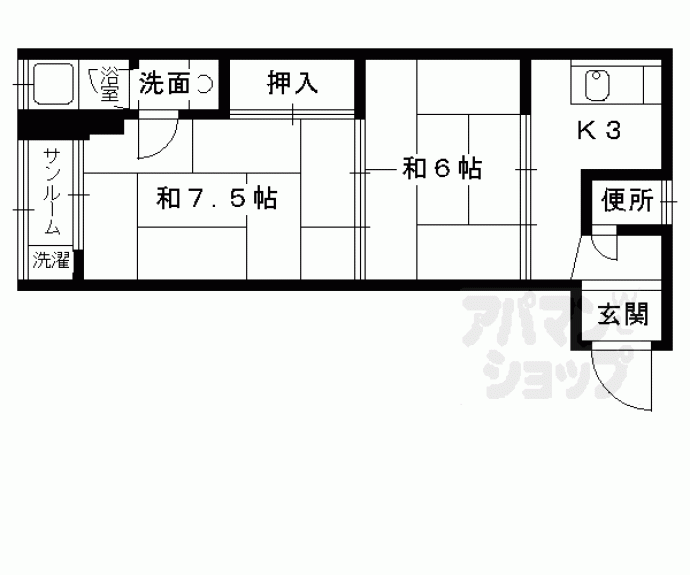 【(有)富士マンション】間取