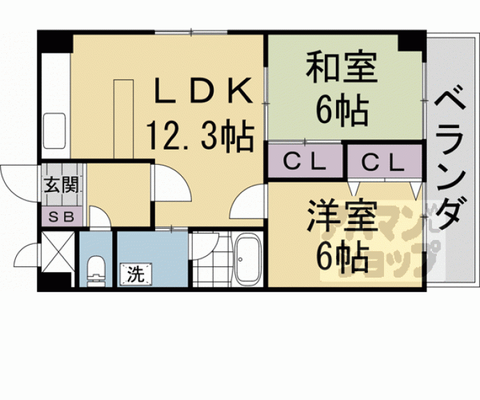 【クレセント・オークス】間取