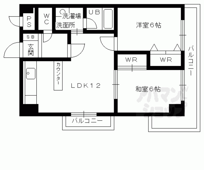 【クレセント・オークス】間取