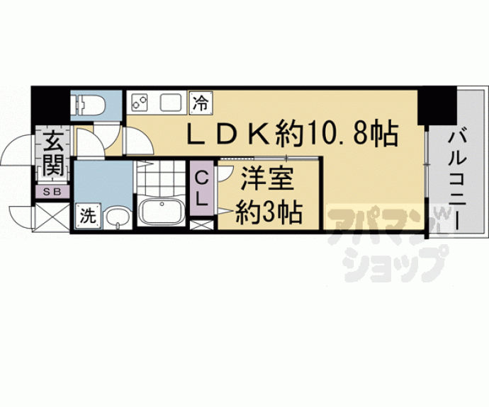 【ソルテラスKYOTO西大路 瑠】間取