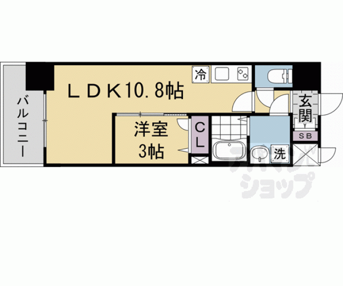 【ソルテラスＫＹＯＴＯ西大路　瑠】間取