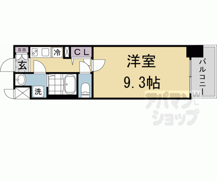 【ソルテラスＫＹＯＴＯ西大路　瑠】間取