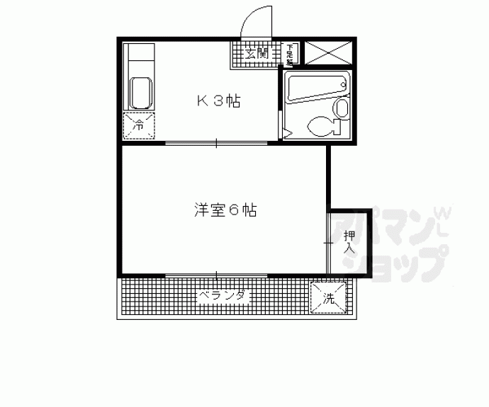 【パティオ篠】間取