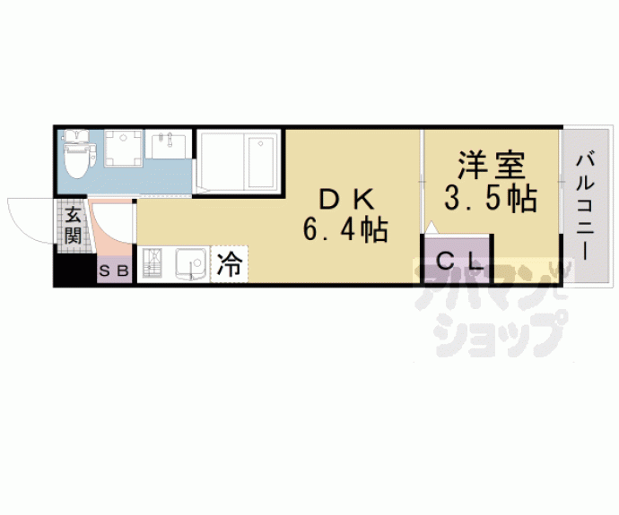【仮称）上京区三条殿町アパート】間取