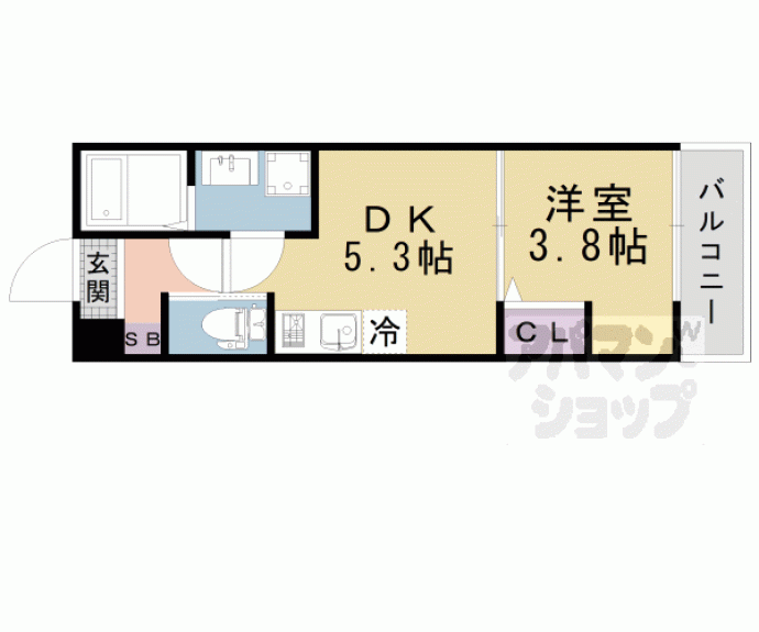 【仮称）上京区三条殿町アパート】間取