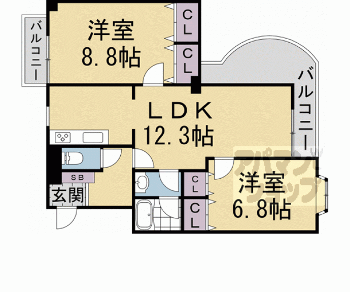 【ランブラス桂川】間取
