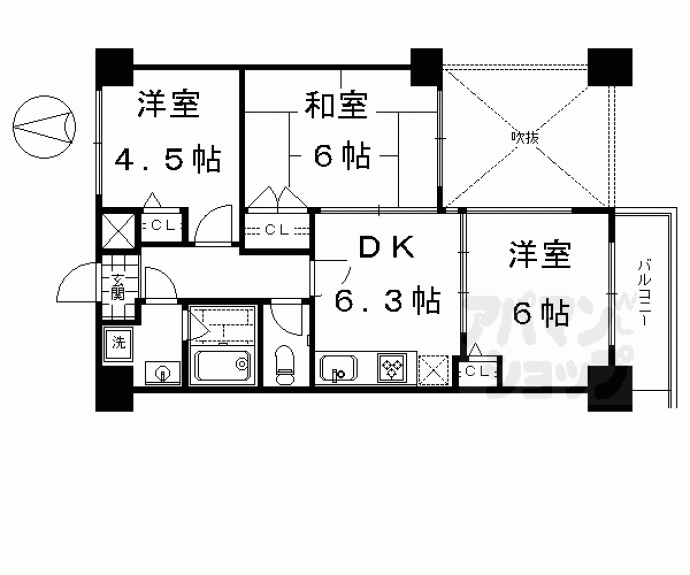 【サンフォニア五条大宮】間取