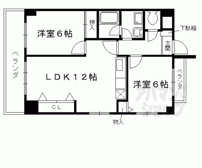 【第４３長栄大晋メゾネ西院ノ森】間取