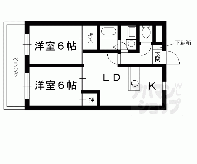 【第４３長栄大晋メゾネ西院ノ森】間取