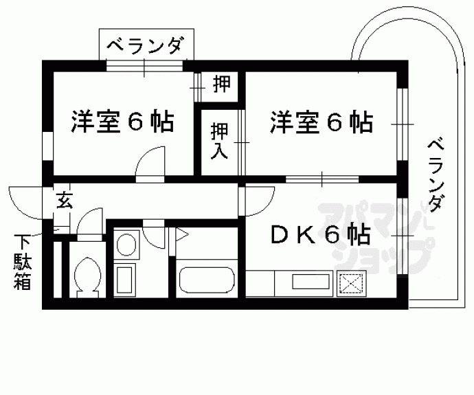 【第43長栄大晋メゾネ西院ノ森】間取