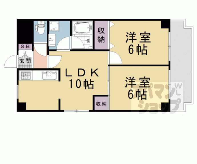 【第４３長栄大晋メゾネ西院ノ森】間取