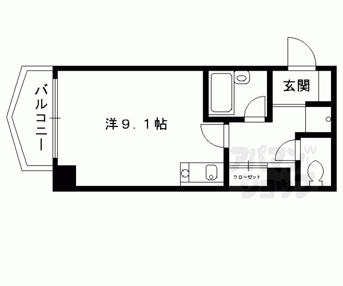 【ランブラス桂東】間取