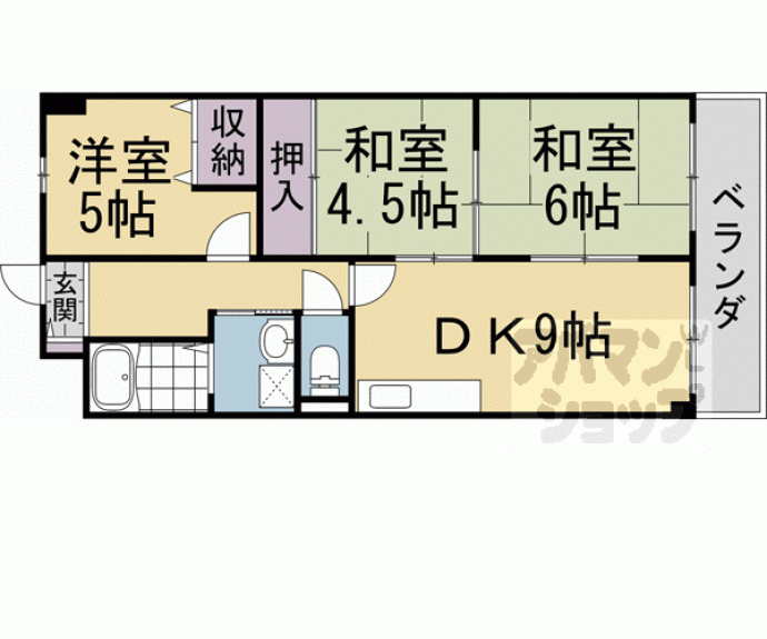 【ベルベデール向日町】間取