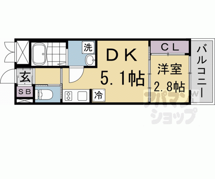 【アクアプレイス京都東福寺】間取