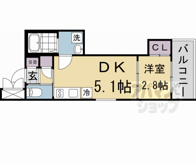 【アクアプレイス京都東福寺】間取