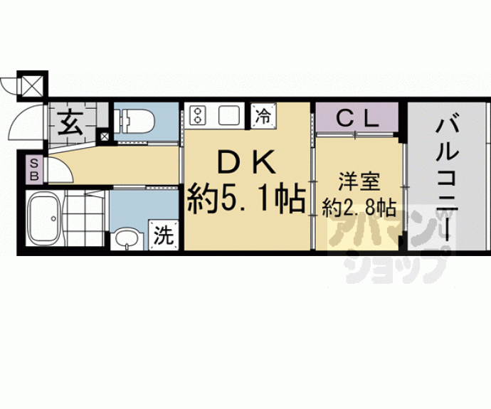 【アクアプレイス京都東福寺】間取