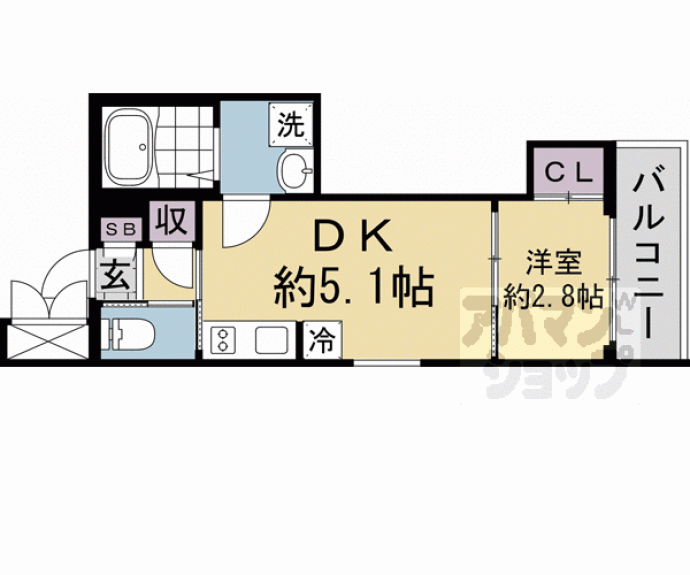 【アクアプレイス京都東福寺】間取
