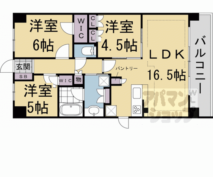 【ジェイグラン京都西大路】間取