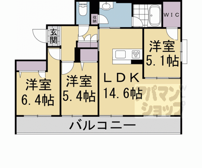【シャーメゾンなごみ】間取