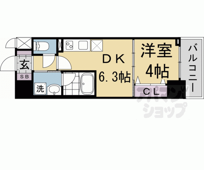 【ベラジオ雅び京都円町駅前】間取