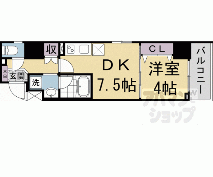 【ベラジオ雅び京都円町駅前】間取