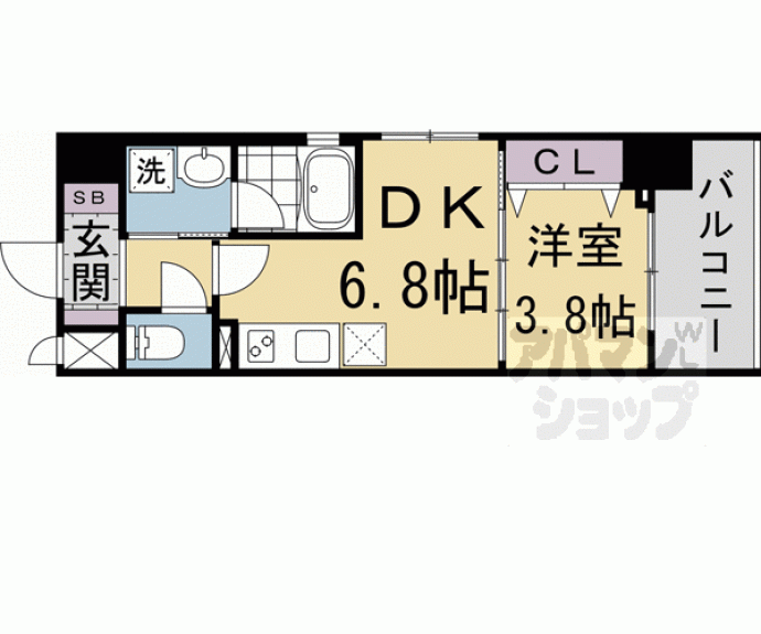 【ベラジオ雅び京都円町駅前】間取