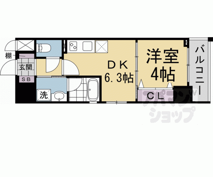 【ベラジオ雅び京都円町駅前】間取