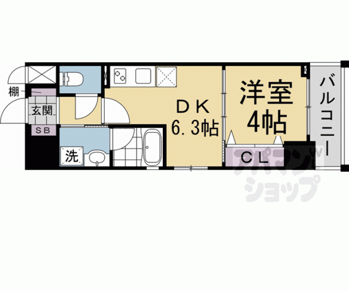 【ベラジオ雅び京都円町駅前】間取