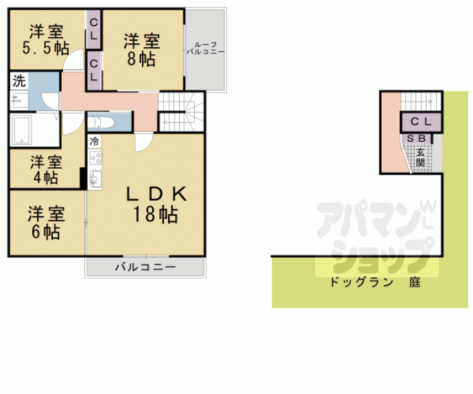 【アールグランツ京都安朱Ａｎｎｅｘ】間取