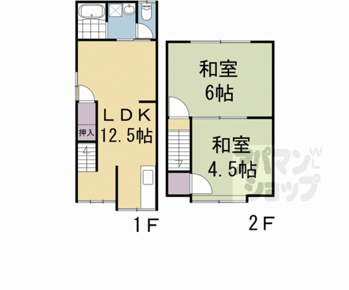 【嵯峨釈迦堂門前裏柳町貸家】間取