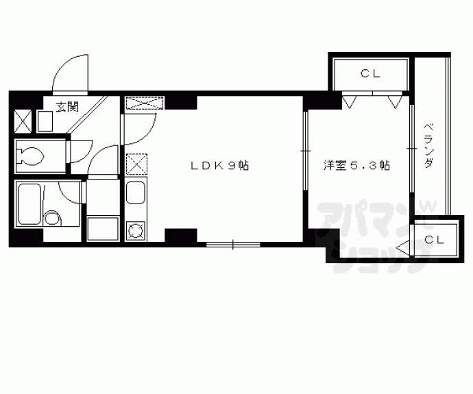 【西院清水町マンション】間取