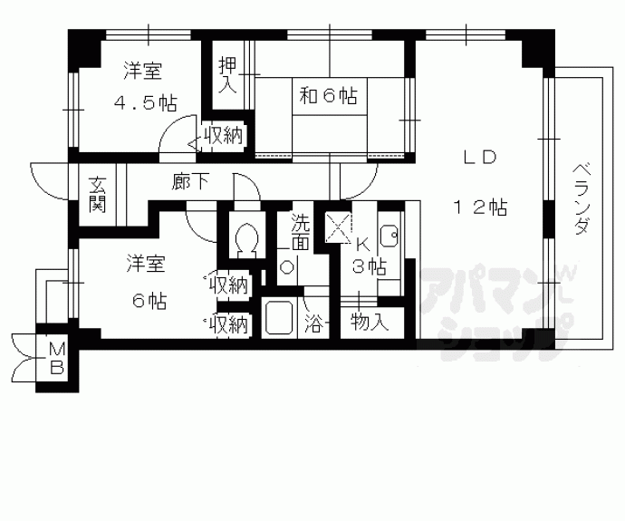 【ラフィネ西京極】間取