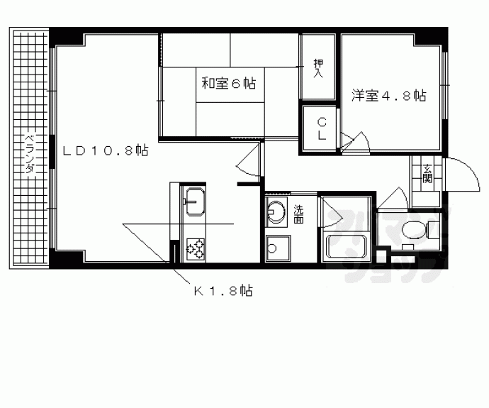 【グランドゥール太秦】間取