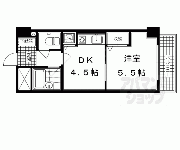 【ライオンズマンション五条大宮第２】間取