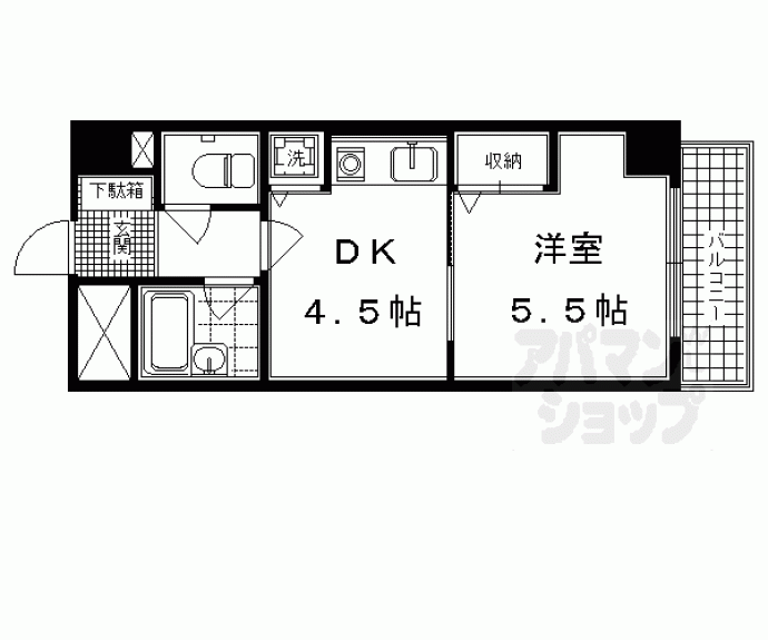 【ライオンズマンション五条大宮第2】間取