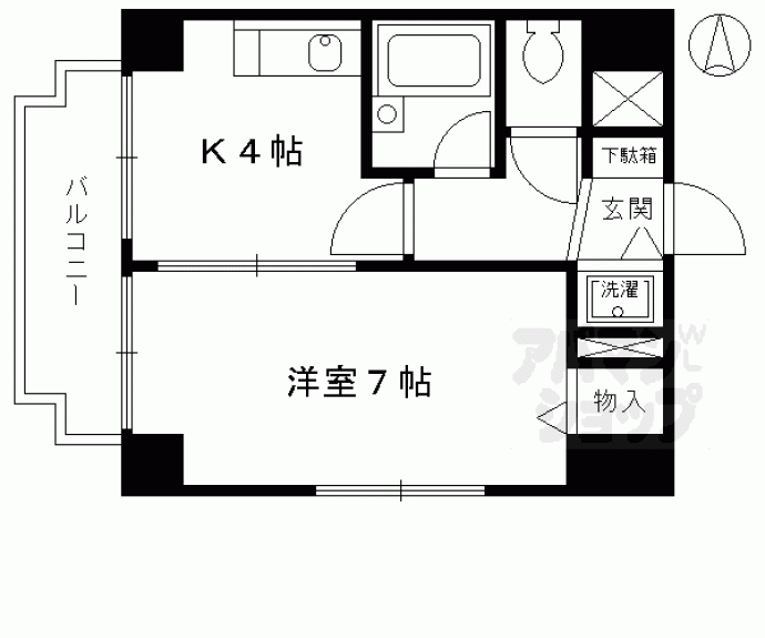 【ライオンズマンション五条大宮第２】間取