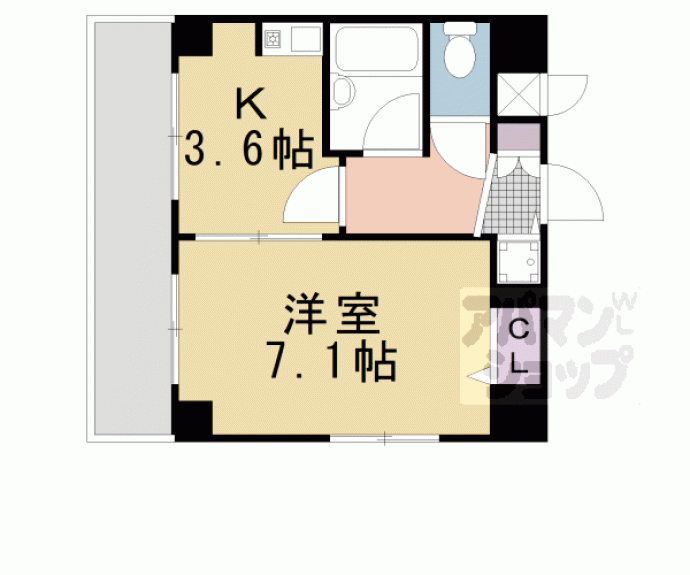 【ライオンズマンション五条大宮第２】間取
