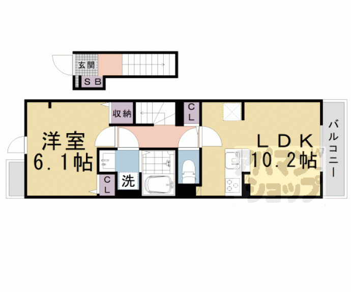 【坂本３丁目アパート（０２７７３８８０１）】間取
