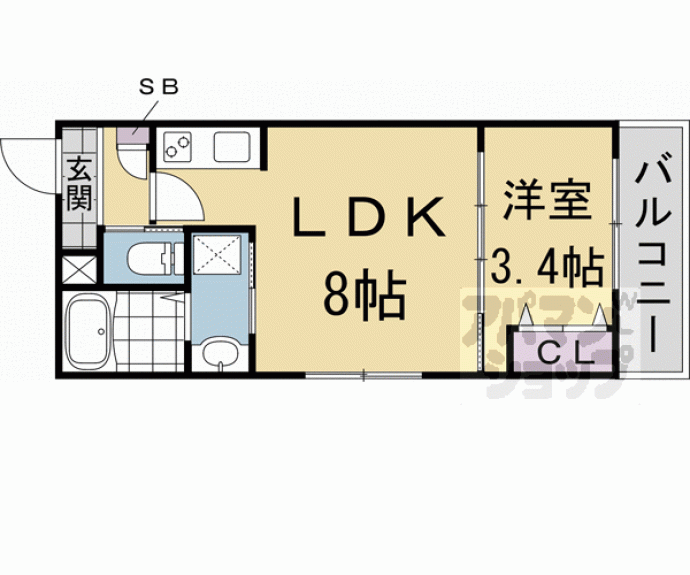 【アドバンスコート丹波口】間取