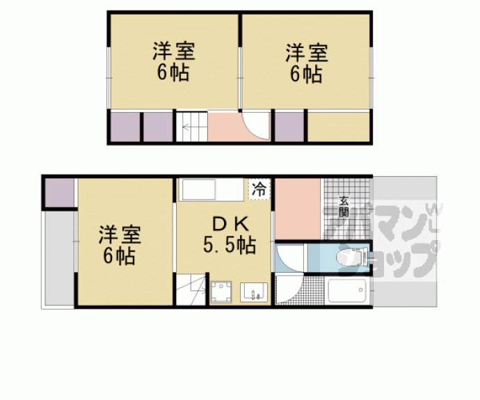 【川島三重町貸家】間取