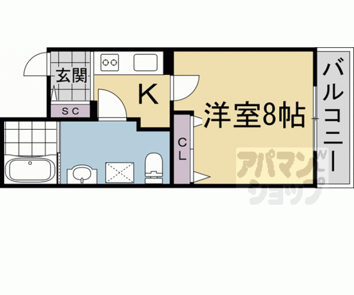 【プランドール寺之内】間取