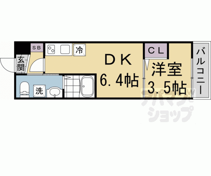 【仮称）上京区三条殿町アパート】間取