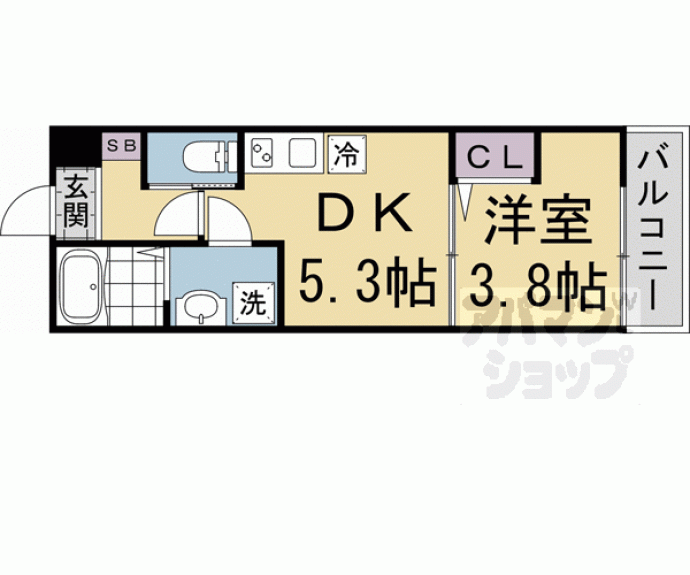 【仮称）上京区三条殿町アパート】間取